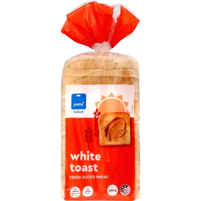 Bread, 600g white sliced loaf